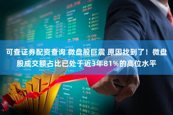 可查证券配资查询 微盘股巨震 原因找到了！微盘股成交额占比已处于近3年81%的高位水平
